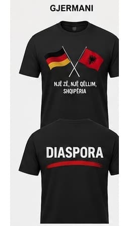Bluza e zezë për Gjermani, pamje përpara dhe mbrapa