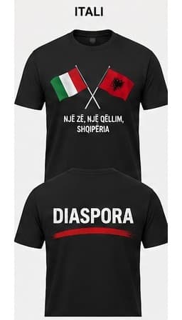 Bluza e zezë për Itali, pamje përpara dhe mbrapa