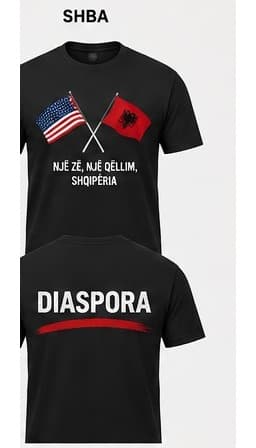 Bluza e zezë për SHBA, pamje përpara dhe mbrapa